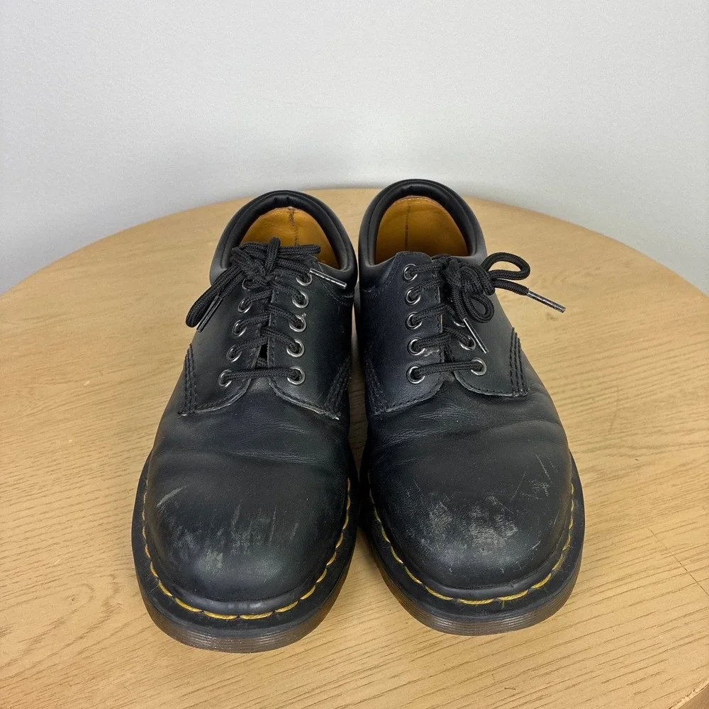 Dr. Martens 8053 Leather 5-Eye Padded Collar Shoes Mens 8 90s Retro Y2K Chunky